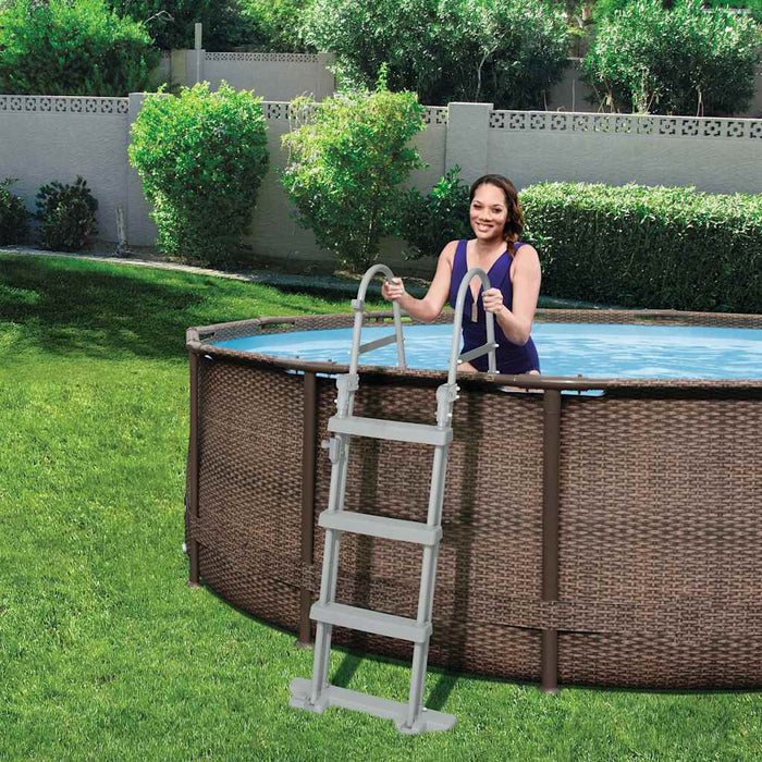 Scară de siguranță piscină cu 4 trepte Flowclear 122 cm, 58331 - WALTI WALTI