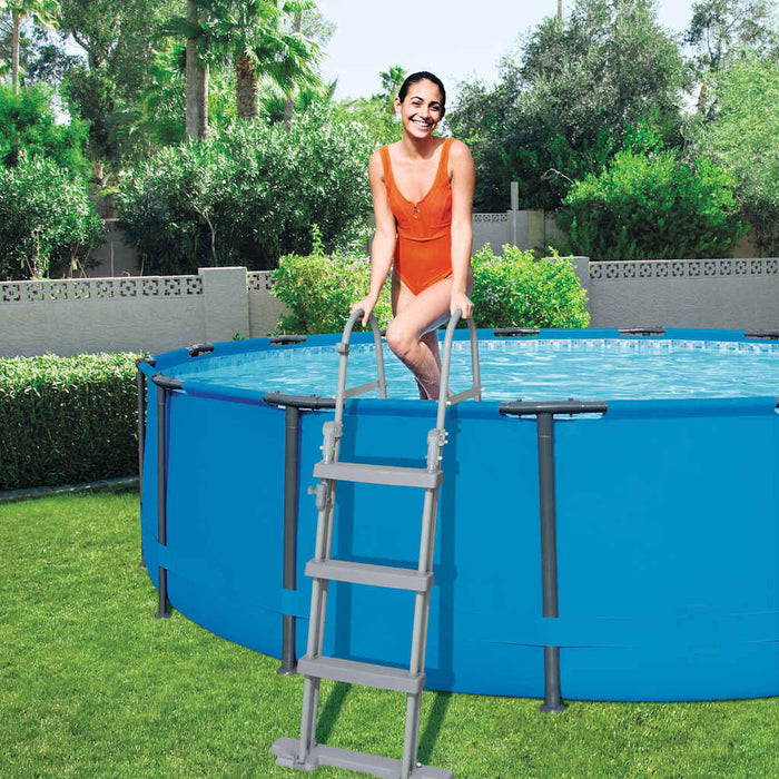 Scară de siguranță piscină cu 4 trepte Flowclear 122 cm, 58331 - WALTI WALTI