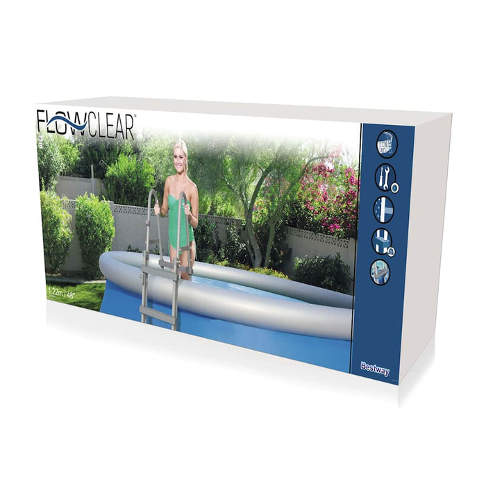 Scară de siguranță piscină cu 4 trepte Flowclear 122 cm, 58331 - WALTI WALTI