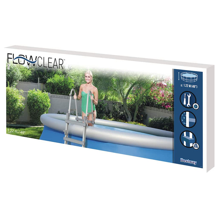 Scară de siguranță piscină cu 4 trepte Flowclear, 122 cm - WALTI WALTI