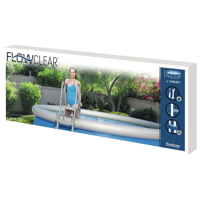 Scară de siguranță piscină cu 4 trepte Flowclear, 132 cm WALTI