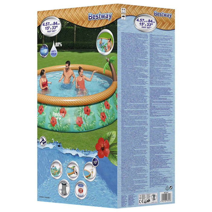 Set de piscină gonflabilă Fast Set Paradise Palms, 457x84 cm - WALTI WALTI