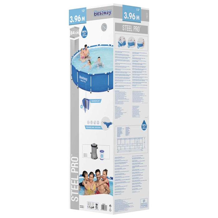 Piscină cu cadru Steel Pro, 396x84 cm - WALTI WALTI