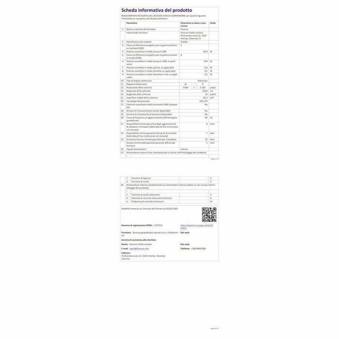 Smart TV Hisense 55A6Q        55 55" 4K Ultra HD LED HDR D-LED - WALTI WALTI