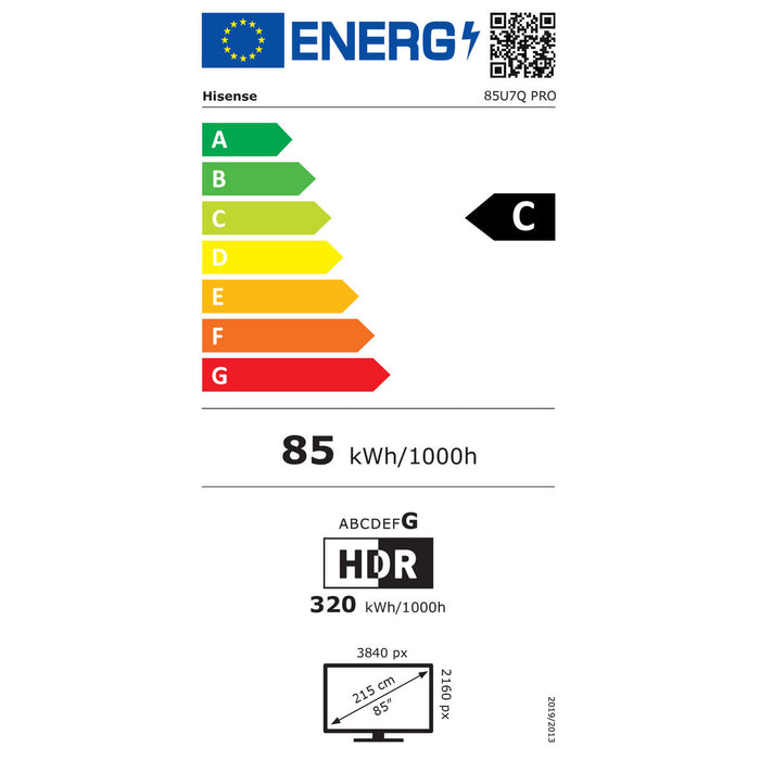 Smart TV Hisense 85U7Q PRO 85" (216 cm) 4K Ultra HD LED HDR - WALTI WALTI