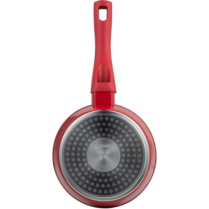 Cratita cu capac BERGNER Red Line BG-35388-RD, 1.18l, 16cm, aluminiu forjat, rosu WALTI