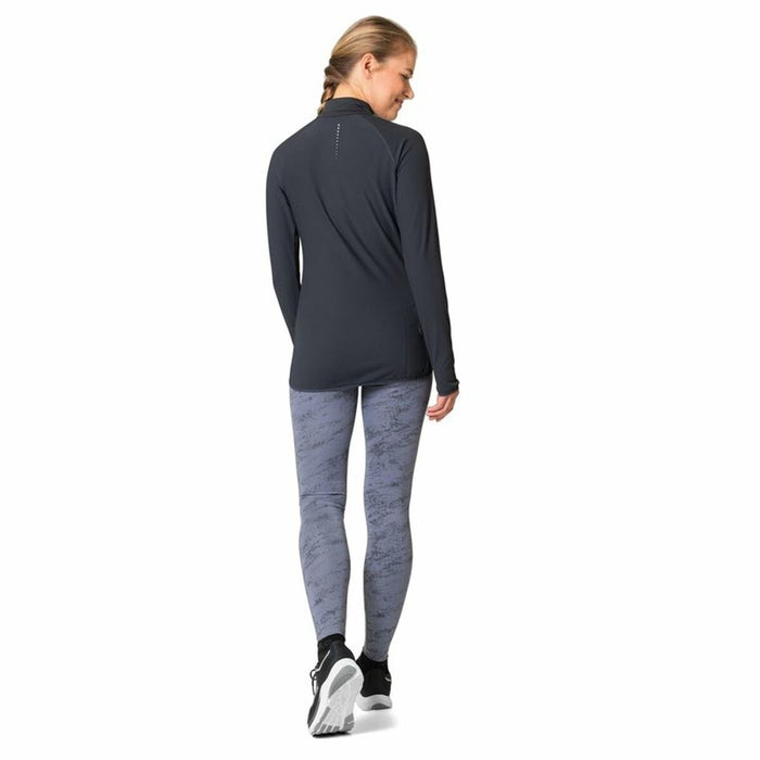 Tricou cu Mânecă Lungă Unisex Odlo 1/2 Zip Zeroweight Negru - WALTI WALTI