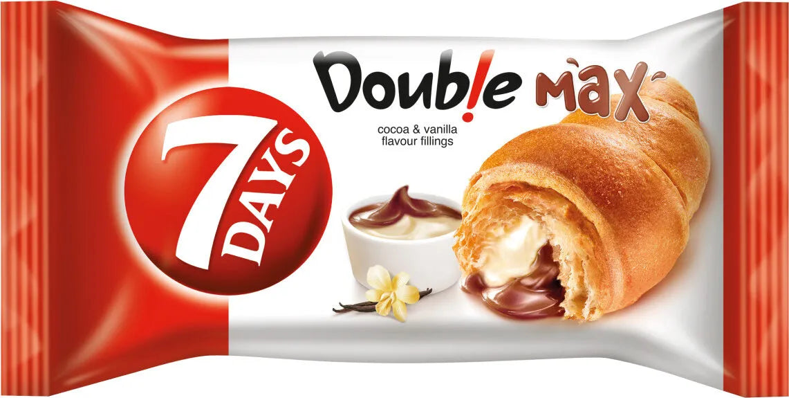 7 DAYS Croissant Double Cacao & Vanilie 80 g - WALTI WALTI