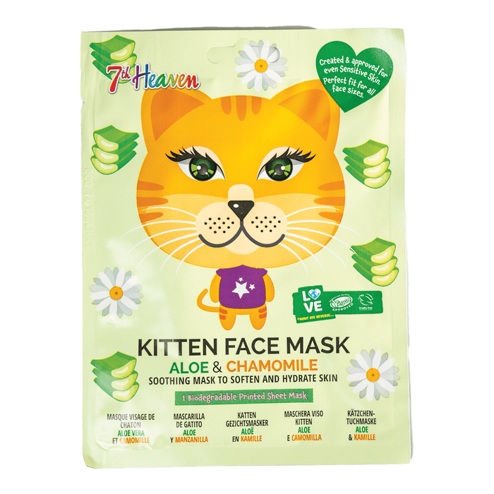 7th Heaven Mască pentru adolescenți din material textil Kitten, 1 buc WALTI