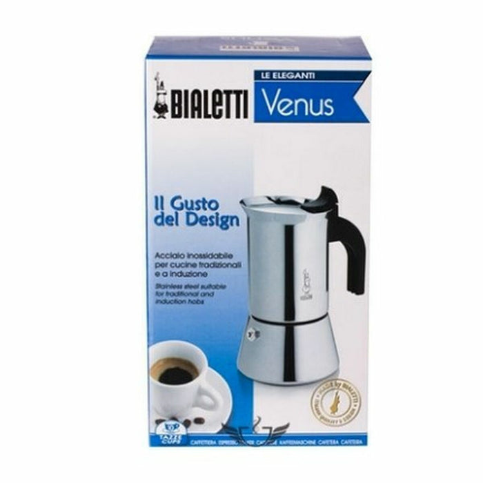 Cafetieră Italiană Bialetti NEW VENUS Argintiu Lemn Oțel inoxidabil - WALTI WALTI