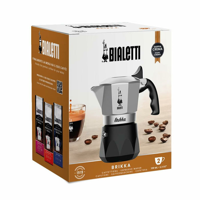 Cafetieră Italiană Bialetti BRIKKA Negru Aluminiu 2 Hrníčky - WALTI WALTI