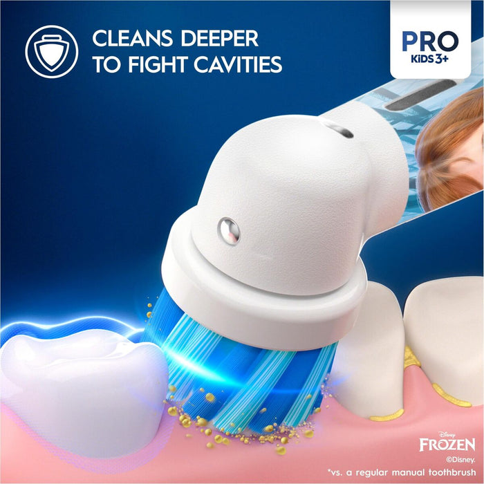 Perie de Dinți Electrică Oral-B Frozen Negru Multicolor (2 Piese) (2 Unități) - WALTI WALTI