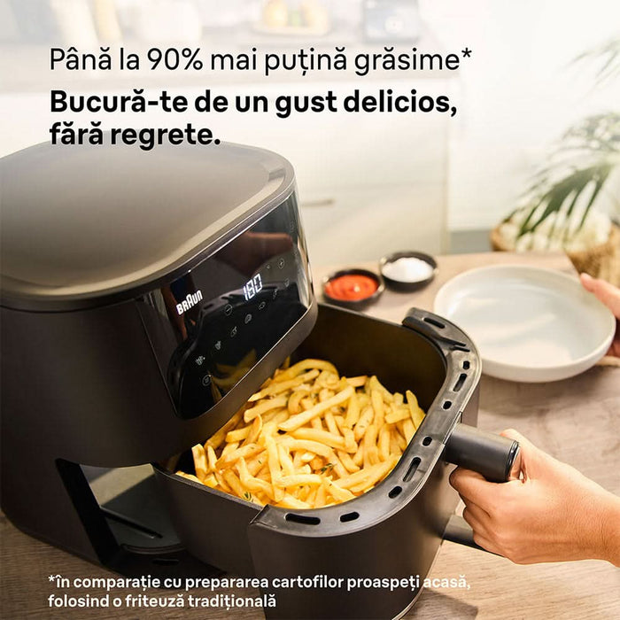 Friteuza cu aer cald BRAUN MultiFry 5 HF5034, 6l, 1.6kg, 2700W, negru-argintiu - WALTI WALTI