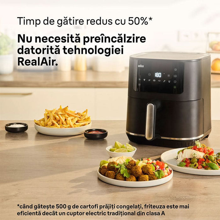 Friteuza cu aer cald BRAUN MultiFry 5 HF5034, 6l, 1.6kg, 2700W, negru-argintiu - WALTI WALTI