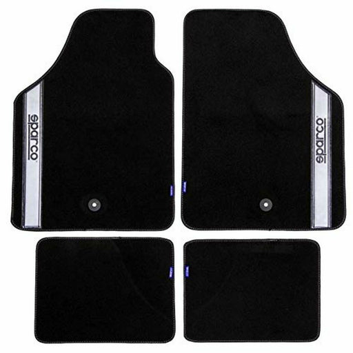 Set de covoraș pentru podea auto Sparco Negru/Argintiu Gri Argintiu Covor (4 pcs) - WALTI WALTI