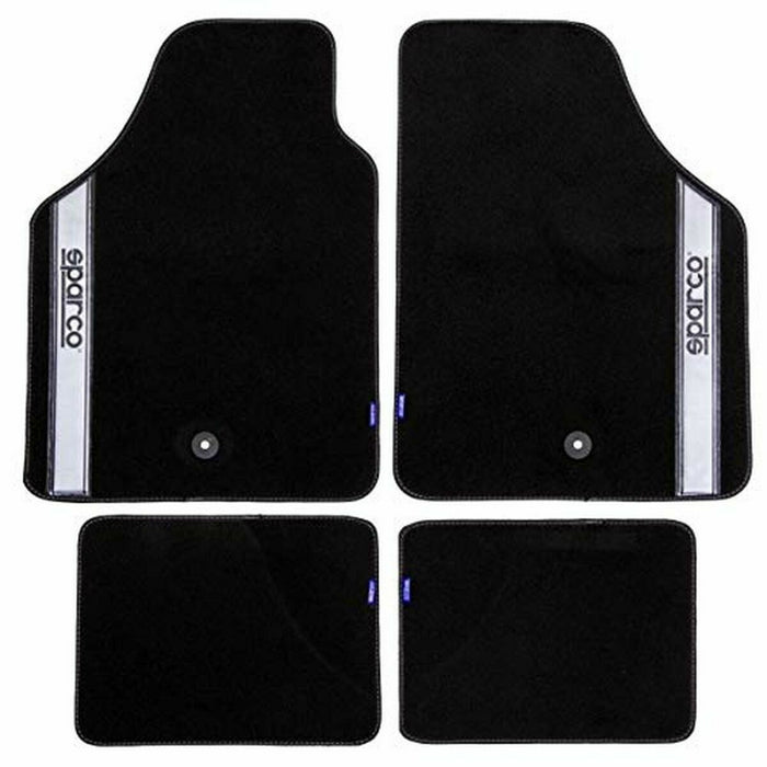 Set de covoraș pentru podea auto Sparco Negru/Argintiu Gri Argintiu Covor (4 pcs) - WALTI WALTI
