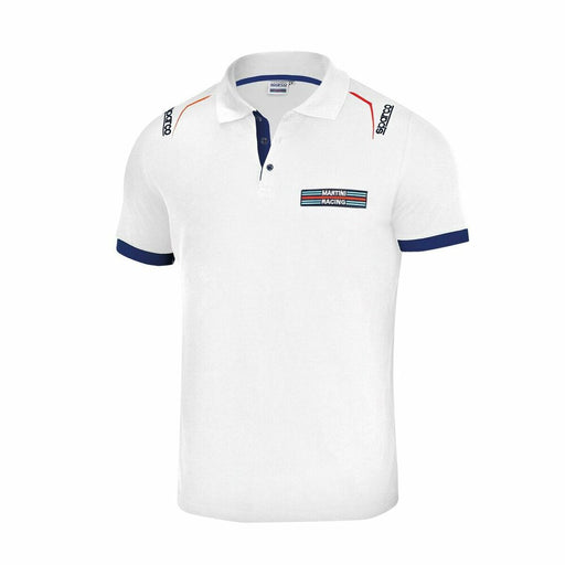 Tricou Polo cu Mânecă Scurtă Bărbați Sparco Martini Racing Alb (Mărimea M) - WALTI WALTI