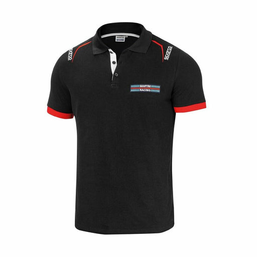 Tricou Polo cu Mânecă Scurtă Sparco Martini-R Negru - WALTI WALTI