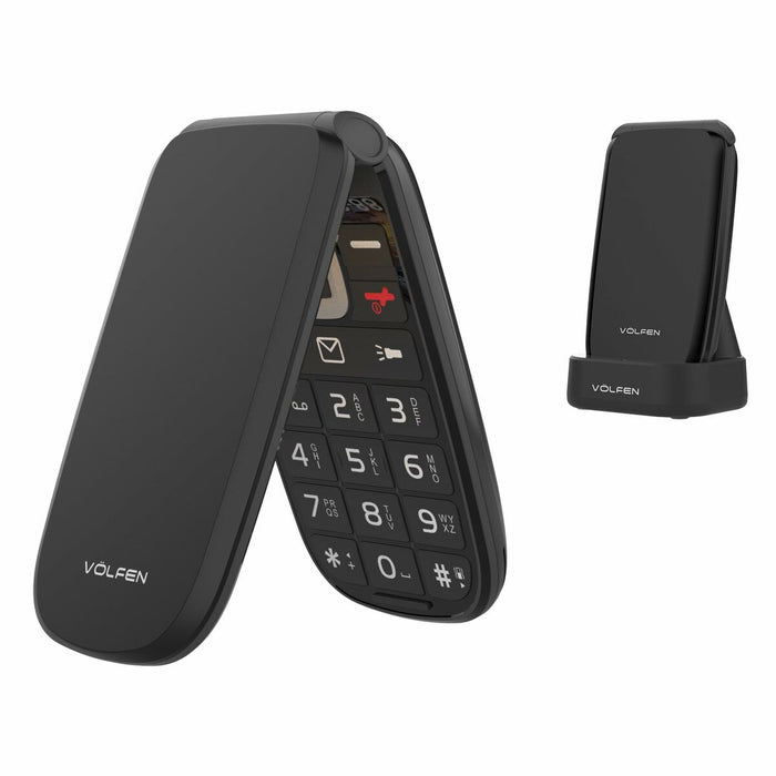 Telefon Mobil pentru Persoane Vârstnice Volfen ASTRO FLIP Negru 48 MB 2,8" 4G - WALTI WALTI