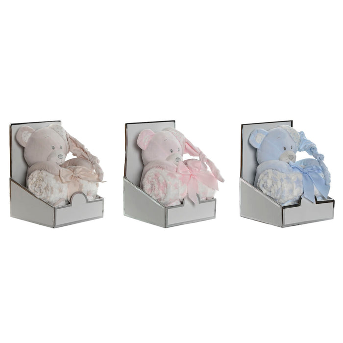 Set Cadou pentru bebeluși Home ESPRIT Albastru Bej Roz Poliester (3 Unități) - WALTI WALTI