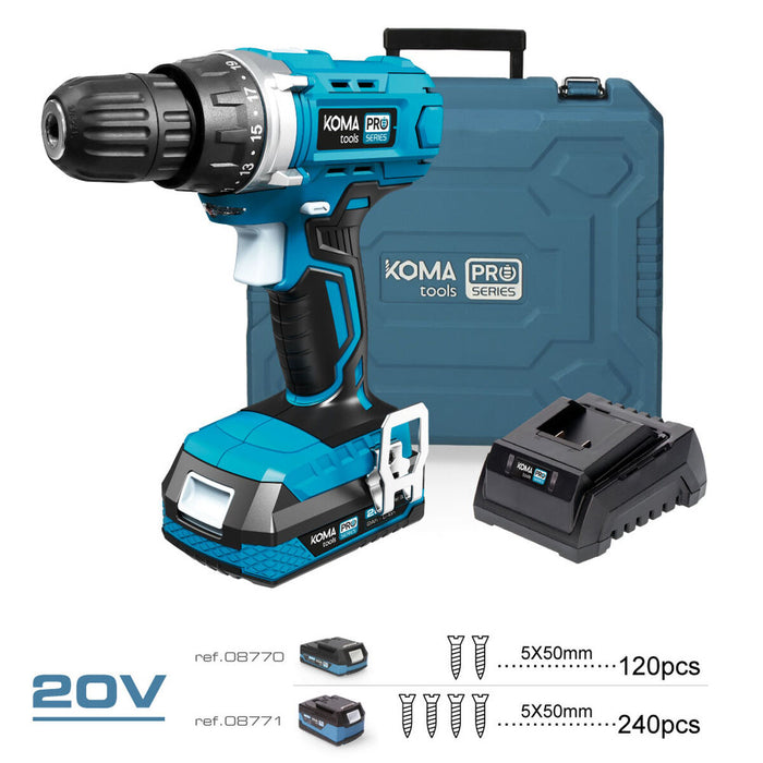 Set burghiu și accesorii Koma Tools Pro Series Șurubelniță 40 Piese - WALTI WALTI