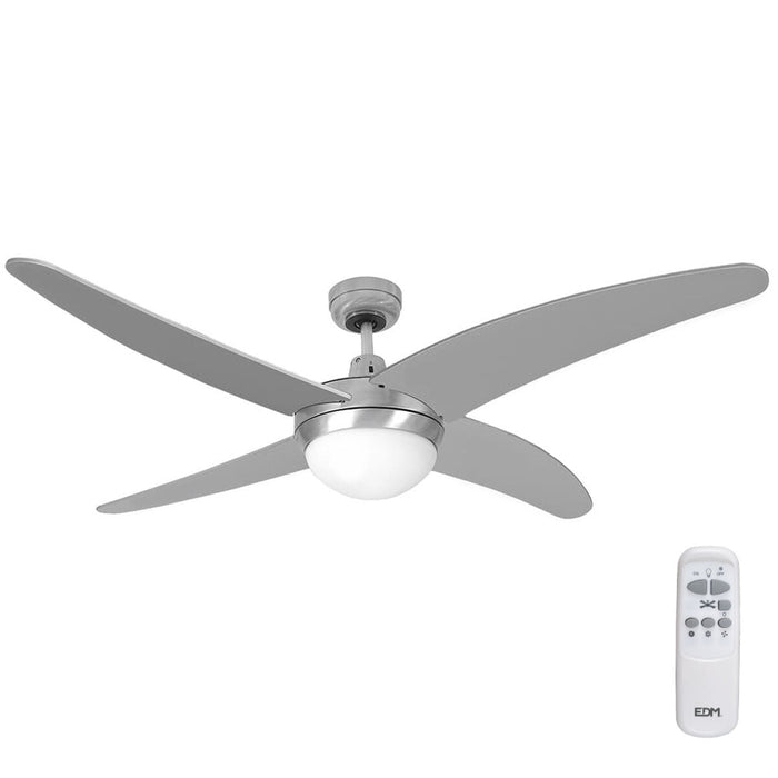 Ventilator de Tavan cu Lumină EDM 33807 Caspio Argintiu 60 W - WALTI WALTI