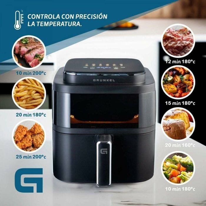 Friteuză cu Aer Grunkel Light Fryer 1400 W 6 L Negru - WALTI WALTI