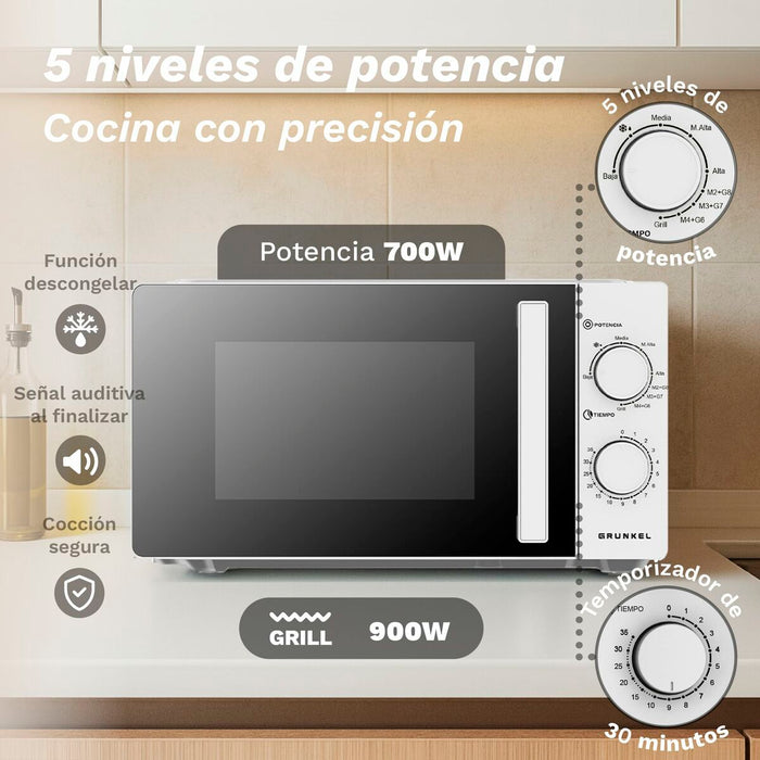 Cuptorul cu Microunde Grunkel MWG-20GRILL 700 W 20 L - WALTI WALTI