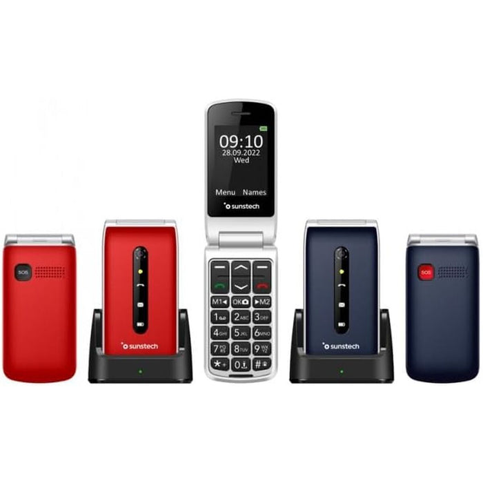 Telefon Mobil pentru Persoane Vârstnice Sunstech CELT18RD Roșu 2.4" - WALTI WALTI