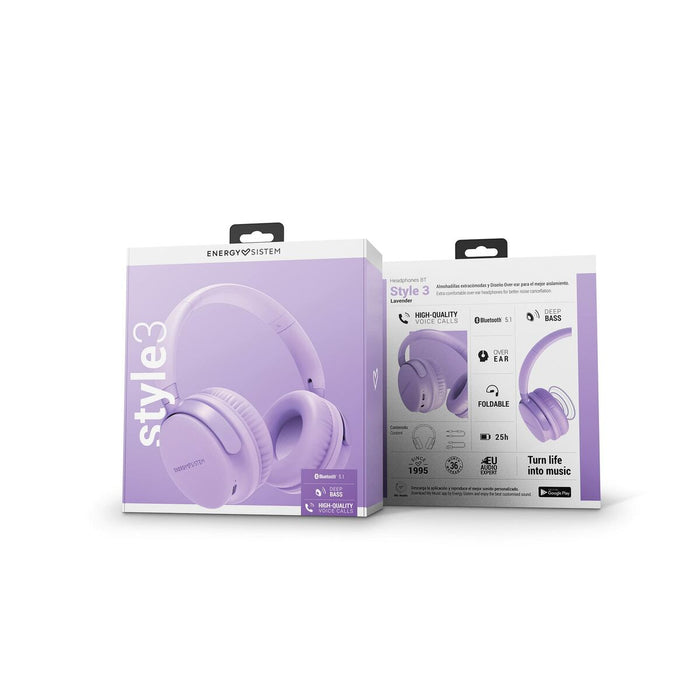 Căști Bluetooth cu Bandă de Cap Energy Sistem Style 3 Violet Lavandă - WALTI WALTI