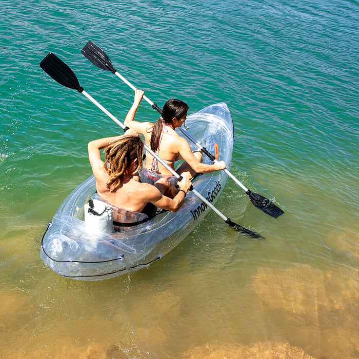 Caiac gonflabil transparent cu accesorii Paros InnovaGoods 312 cm 2 locuri - WALTI WALTI