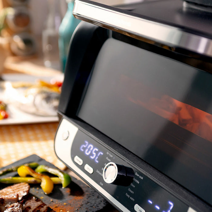 Friteuză cu Aer cu grătar, accesorii și carte de rețete InnovaGoods Fryinn 12-in-1 6000 Negru Oțel 3400 W 6 L - WALTI WALTI
