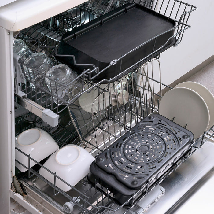 Friteuză cu Aer cu grătar, accesorii și carte de rețete InnovaGoods Fryinn 12-in-1 6000 Negru Oțel 3400 W 6 L - WALTI WALTI