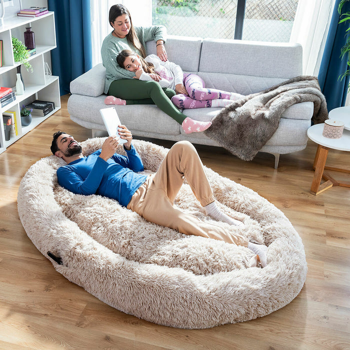 Pat de câini pentru oameni | Human Dog Bed XXL InnovaGoods Beige - WALTI WALTI