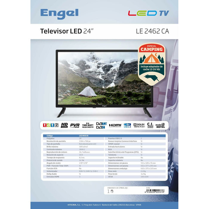 Smart TV Engel LE2462CA  24" (69 cm) LED - WALTI WALTI
