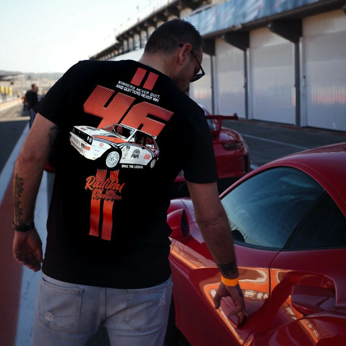 Tricou cu Mânecă Scurtă Bărbați RADIKAL WINNERS NEVER QUIT Negru M - WALTI WALTI