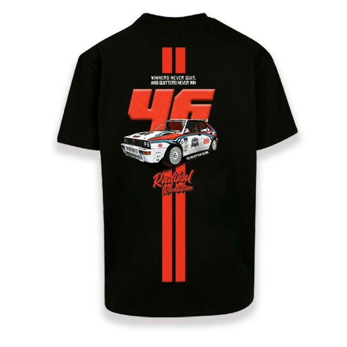 Tricou cu Mânecă Scurtă Bărbați RADIKAL WINNERS NEVER QUIT Negru L - WALTI WALTI