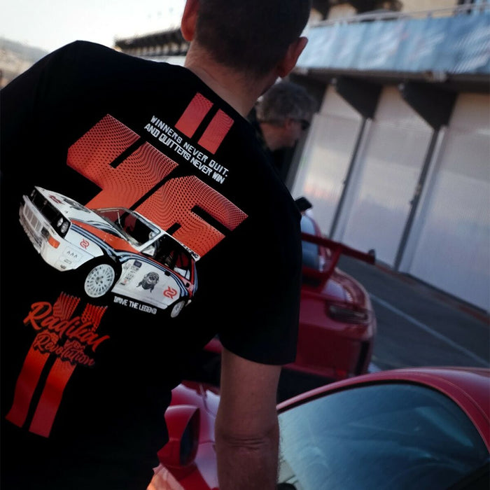 Tricou cu Mânecă Scurtă Bărbați RADIKAL WINNERS NEVER QUIT Negru L - WALTI WALTI