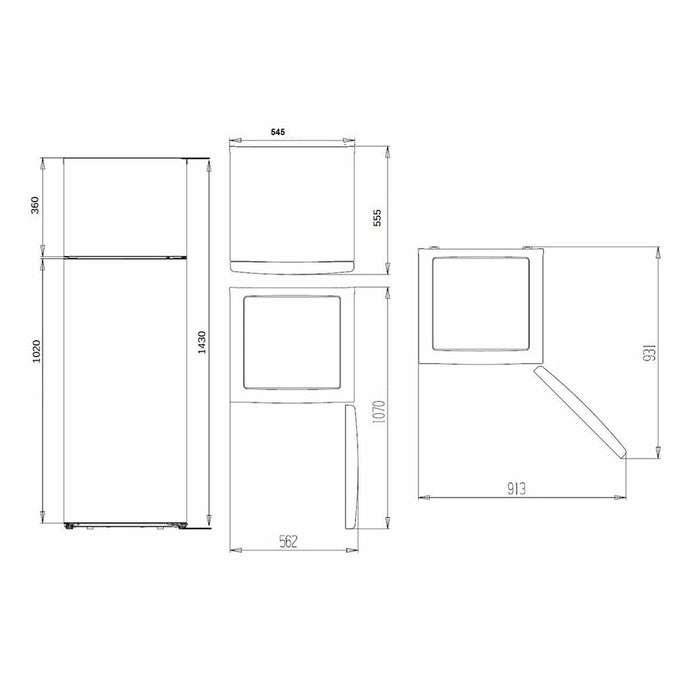 Frigider combinat Aspes AF145503E   143 206 L Alb - WALTI WALTI