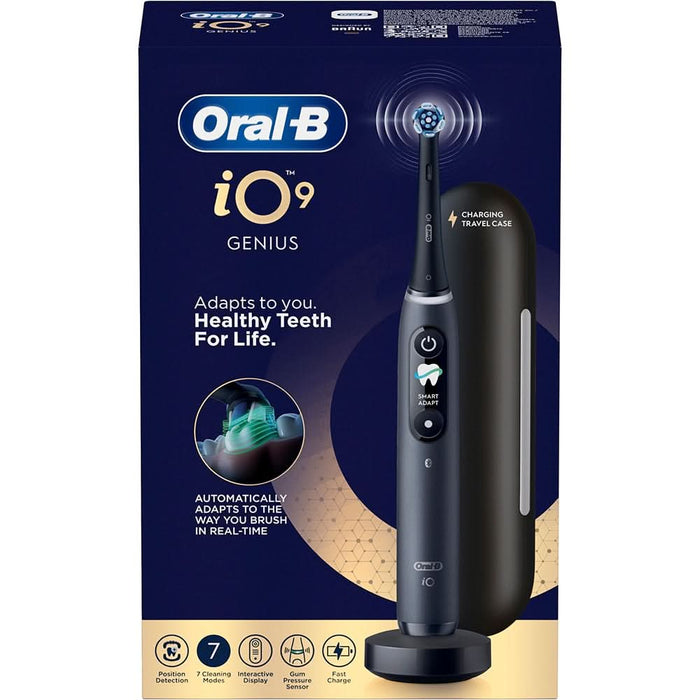 Periuta de dinti electrica ORAL-B iO9, Bluetooth, Curatare 3D, 7 programe, 1 capat, negru WALTI