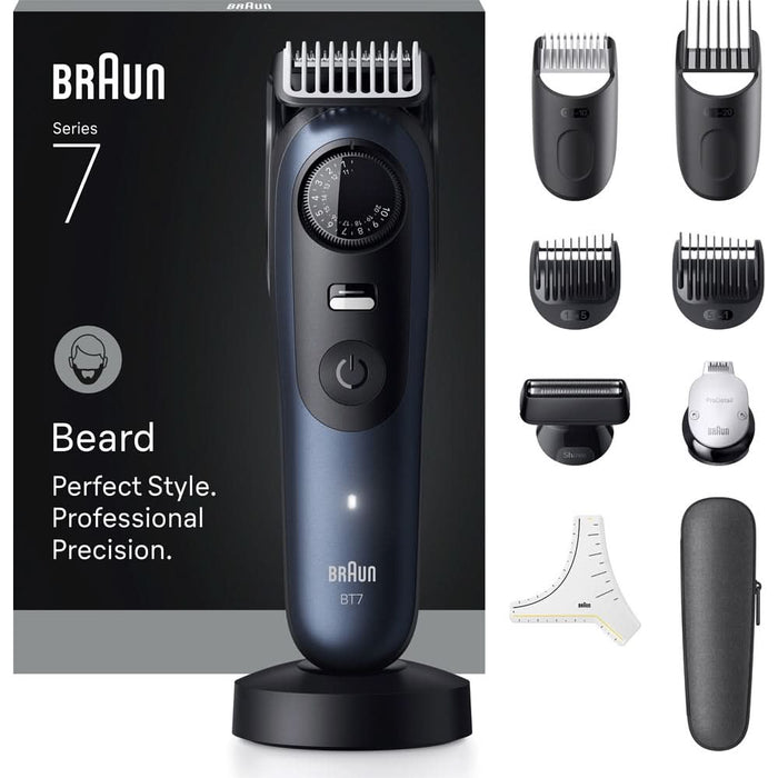 Aparat de tuns barba BRAUN Seria 7 BT7540, acumulator, autonomie 120 min, albastru WALTI