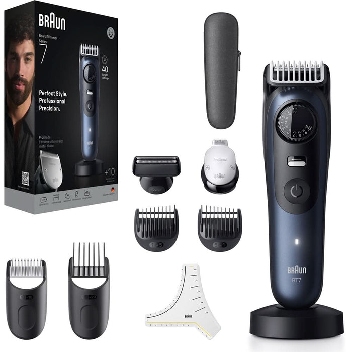 Aparat de tuns barba BRAUN Seria 7 BT7540, acumulator, autonomie 120 min, albastru WALTI