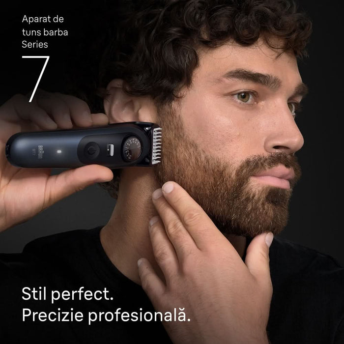 Aparat de tuns barba BRAUN Seria 7 BT7540, acumulator, autonomie 120 min, albastru WALTI