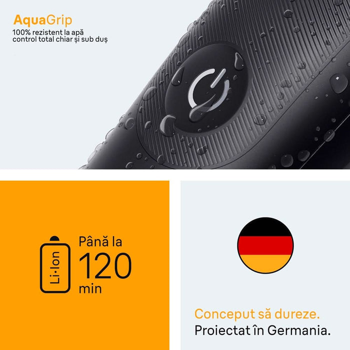 Aparat de tuns multifunctional 11 in 1 BRAUN Seria 5 AIO5560, acumulator, 120 min autonomie, argintiu WALTI