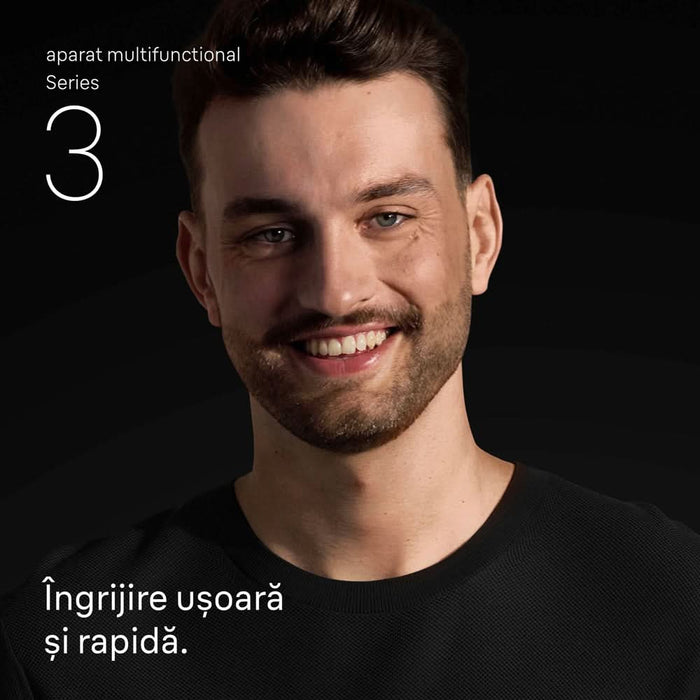 Aparat de tuns multifunctional 10 in 1 BRAUN Seria 3 AIO3560, acumulator, 50 min autonomie, negru - WALTI WALTI