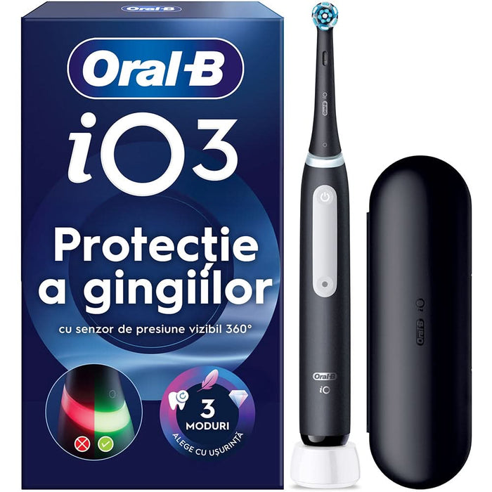Periuta de dinti electrica ORAL-B iO3, 3 programe, 1 capat, negru WALTI