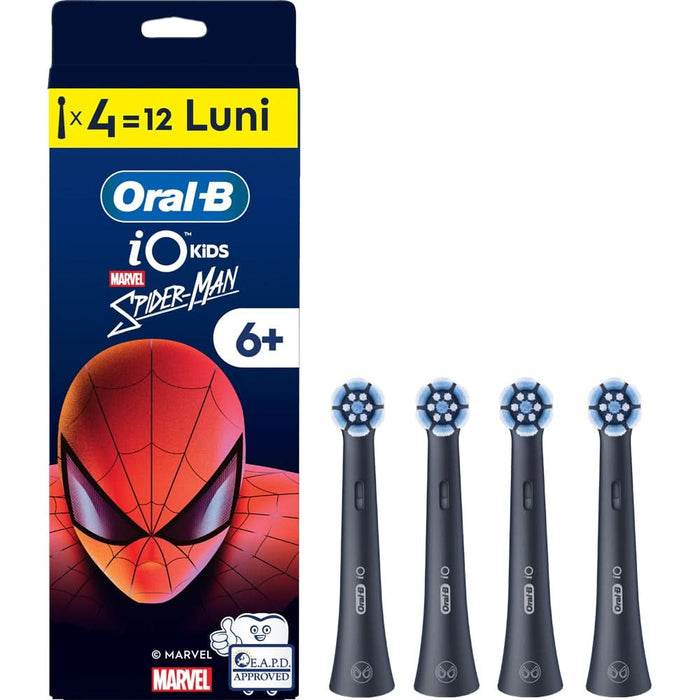 Rezerve periuta de dinti electrica ORAL-B iO Kids Disney Spiderman, 4buc, negru WALTI