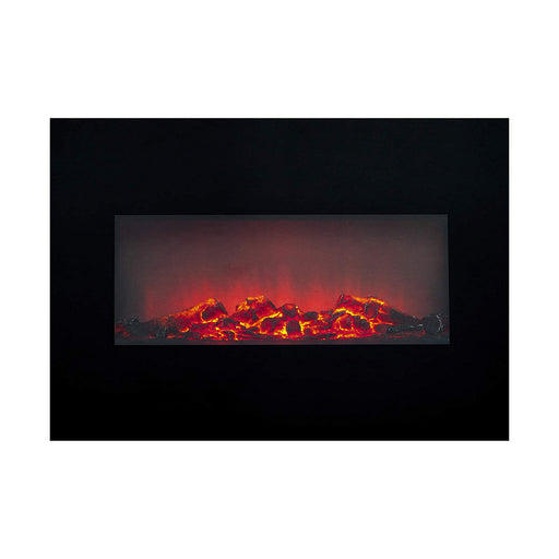 Șemineu electric decorativ de perete Classic Fire Memphis Negru 1800 W 66 x 13 x 46 cm - WALTI WALTI