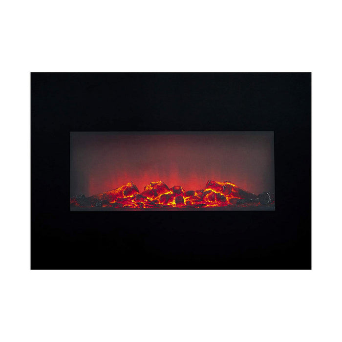 Șemineu electric decorativ de perete Classic Fire Memphis Negru 1800 W 66 x 13 x 46 cm - WALTI WALTI