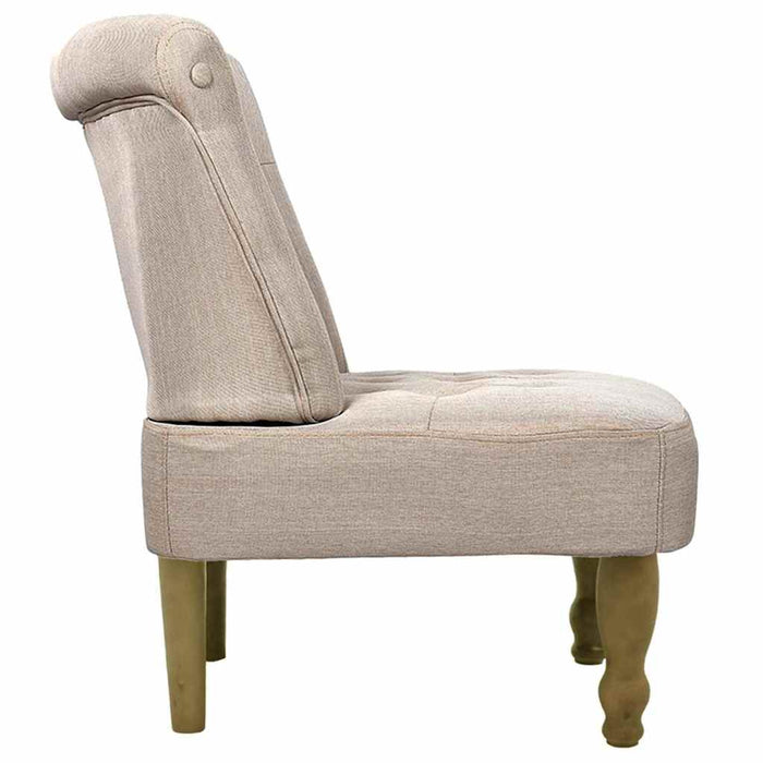 Scaune în stil franțuzesc, 2 buc., crem, material textil WALTI